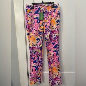 Lilly Pulitzer Callahan Pants in Catch & Release Brilliant Blue New With Tags